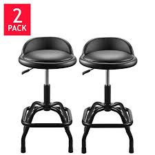 Ultra Cushioned Pneumatic Shop Stool 2 Pack Shop Stool Shabby Chic Table And Chairs Home Depot Adirondack Chairs