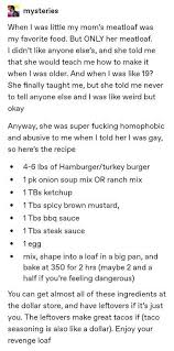 Revenge Meatloaf Tumblr Mom Meatloaf Recipes Meatloaf Recipes