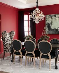 Additional chairs can be ordered and any amount can Peninsula Home Collection Tuscan Dining Table Kayla Wingback Chair Black Linen Chairs Red Dining Room Elegant Dining Room Dining Room Colors
