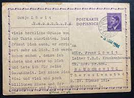 1944 Neuenburg Bohemia Moravia Postcard PS Cover To Theresienstadt Ghetto |  eBay