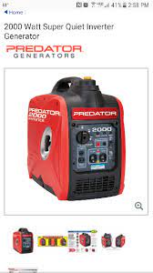 Predator generators are quiet and make relatively little noise working under a smaller workload. Generator