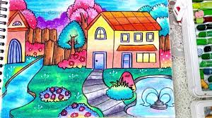 Dengan mewarnai berbagai gambar rumah, mereka akan mengenal lebih banyak berbagai bentuk rumah. Ilmu Pengetahuan 3 Mewarnai Rumah Dengan Crayon