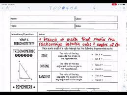 To practice solving systems of equations by both. Precalc Trig Notes Fill Out Youtube