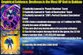 Devilman is the most OP unit in Dokkan using Empirical Evidence :  r/DBZDokkanBattle