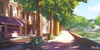 Artstation City Of Love Streets Of Paris Sylvain Sarrailh Anime Scenery Anime Scenery Wallpaper Scenery Background