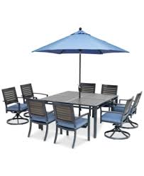 Harlough Ii 9 Pc Outdoor Dining Set 62 Square Dining Table 4 Dining Chairs And 4 Swivel Rockers With Outdoor Dining Set Patio Dining Table Outdoor Dining