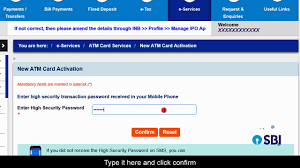At the time of using debit card of any bank (including sbi) and credit cards. How Do I Activate New Atm Card Online Youtube