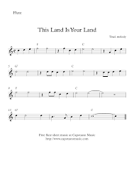 For over 20 years we have provided legal access to free sheet music. Free Sheet Music Scores This Land Is Your Land Free Easy Flute Sheet Music Sheet Music Ukulele Music Music