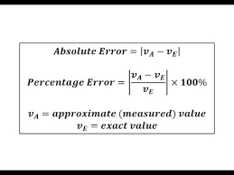 Absolute and relative error are two other common calculations. Determine Absolute Error And Percent Error Youtube