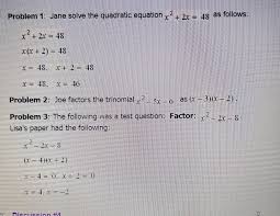 According to the discussion of problem solving, you have mastered the stage called a. Solved Below Are 3 Problems And Answers Students Gave In Chegg Com