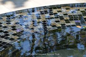 Black And Gold Tiles Lightstreams Gold Iridescent Collection Obsidian Black Glass Tile Pool Tile Black Glass Iridescent
