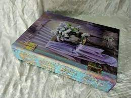 ديكوباج على صندوق خشب كتاب لحفظ الاكسسوارات youtube decorative boxes decor handicraft