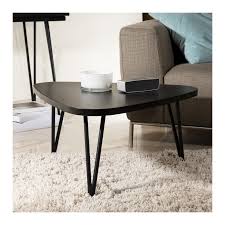 Table basse triangulaire 366 m. Table Basse Noire Triangulaire En Bois Massif Pour Une Deco Design