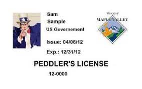 This page, hawker and peddler , is. Peddler S License Maple Valley Wa