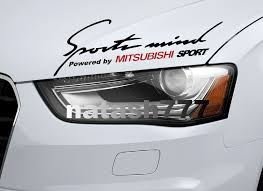 Aksesoris stiker mobil ini memang bisa disamakan seperti variasi stiker mobil matic pada umumnya. Sports Mind Powered By Mitsubishi Sport Racing Decal Sticker Emblem Black Red Volkswagen Decal Subaru Sport Car Decals Vinyl