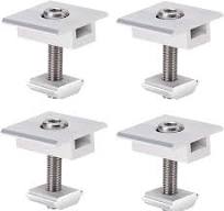 4 Pack Solar Panels Centre Clamp Aluminium PV Photovoltaic Solar  Trapezoidal Mounting Brackets Solar Panel Middle Clamps Solar Module Clamp  Solar ...