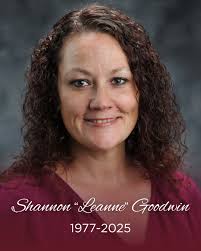 It is with great sadness that we inform you of the passing of Shannon  “Leanne” Goodwin. She served as an office associate with our Marshall  County Extension Office. Leanne's warmth, kindness, strength