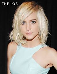 Lob Hairstyles Look Great On Oblong Face Shapes Like Ashlee Simpson S Long Face Hairstyles Hairstyles For Thin Hair Thin Fine Hair