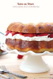 Baba Au Rhum With Cream And Strawberries Recipe Strawberry Recipes Food Desserts