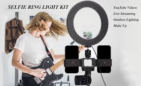 Amazon Com Selfie Ring Light With Tripod Led Ring Light For Record Youtube Video Living Streaming Desktop Camera Makeup 8 Inch With 52 Long Tripod Camera Photo