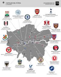 All london teams all teams in greater manchester and merseyside all teams in the midlands all english league teams english football league pyramid old football league grounds. Pro And Semi Pro Football Clubs In London Mapporn