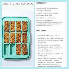 Baked Granola Bars Snack Bar Recipes Pampered Chef Recipes Granola Recipe Bars