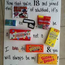 Beautiful gifts for the 18th birthday your son will definitely appreciate. Candy Card 18th Birthday Gifts 18th Birthday Present Ideas Birthday Gift Idea Boys
