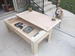 Learn how to build a coffee table with hidden storage and a four seperate tabletops that flip from flat attach the pine trim to the coffee table box, leaving a 3/4 reveal on the top (the tabletops will rest on. Pin On Woodworking