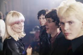 Hilde Swendgaard, Mick Jones, Tony James and Billy Idol at the Sex Pistols  gig at Notre Dame Hall, Nov. 15th, 1976. Photo by John Ingham