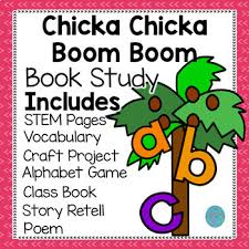 Chicka chicka boom boom allows for an enjoyable and refreshing interaction with the alphabet as readers follow upper and lowercase letters in an unexpected the lowercase characters in this book venture to the top of a coconut tree and soon find out that it lacks the sturdiness to hold all 26 of them. Chicka Chicka Boom Boom Book Study By Early Childhood Exploration