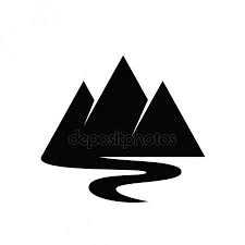 Abre la imagen que deseas convertir con paint (archivo > abrir > selecciona la imagen). Montanas Y Rio Icono De Vector Ilustracion De Stock Montanas Vector Logos De Marcas Montana Logo