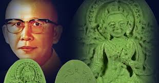 Phra Krueng พระเครื่อง (泰国佛牌真品-吉祥圣物): Phra Pong Bodhisattva Dara (Green  Tara)Dtai Seu Yen Bun/緑度母/多羅菩薩- 仁聞大師(RENTED