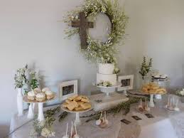White Lace First Communion Party Ideas Photo 2 Of 8 First Communion Decorations First Communion Party Boys First Communion