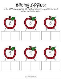 Number Bonds With Apple Slices Free Printables Kindergarten Worksheets Printable Numbers Kindergarten Kindergarten Worksheets