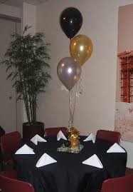 Black And Gold Centerpieces For Birthday Party Let S Get Creative Air Filled Gold Party Black And Gold Balloons Balloon Centerpieces