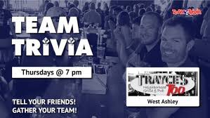 Team trivia participants can play nightly, weekly or whenever the urge for trivia strikes. Team Trivia At Trayces Too Trayce S Too Charleston April 22 2021 Allevents In