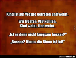 Kind Ist Auf Wespe Getreten Und Weint Wir Trosten Wir Lustige Bilder Spruche Witze Echt Lustig