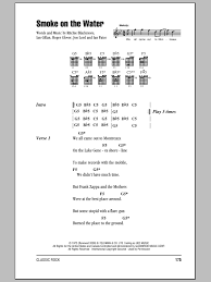 Smoke On The Water Guitar Chords And Lyrics Guitar Chords Guitar Lessons Songs