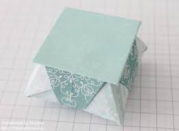 In 3 schritten eine einfache geschenkbox mit deckel falten! Stampin Up Anleitung Tutorial Origami Box Mit Deckel Basteln Mit Stampin Up