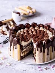 Schokoladen Tiramisu Charlotte Torten Rezept Backen Mit Kaffee Loffelbiskuits Torten Rezepte Kuchen Und Torten Rezepte Torte Ohne Backen