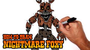 You can go ahead and look if you want. How To Draw Nightmare Foxy Five Nights At Freddy S Youtube