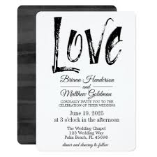 Black And White Invitation Card Design Black And White Wedding Invitation Typography Zazzle Com White Wedding Invitations Typography Wedding Invitations Black And White Wedding Invitations