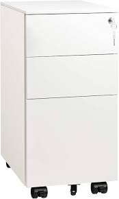 The better homes & gardens file rustic country file cabinet comes with the following features: Amazon Com Devaise Slim File Cabinet With Lock 3 Drawer Mobile Filing Cabinet For Legal Letter A4 Size Fully Assembled Except Wheels White Furniture Decor