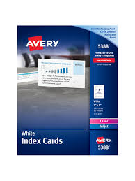 Printable index card templates 3×5 and 4×6 blank pdfs is a free worksheet for you. Avery Laser And Inkjet Index Cards 3 X 5 Box Of 150 Office Depot