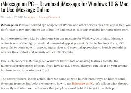 Because imessage has some interesting features which other messaging apps don't have. Best Ways To Use Imessage On Pc In 2021 Softonic