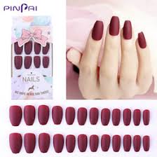 24 pcs set frosted matte reusable false nails 5 color mixed size designs full nail tips press on fake nail ballet manicure tools