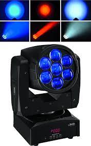Minizoom 712 The New Moving Head From Img Stageline Features 7 4 In 1 Rgbw Leds 12 W Each And A Variable Motor Zoom 10 Concert Lights Dj Lighting Strobing