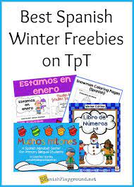 Spanish for preschoolers made easy! Free Spanish Winter Activities From Tpt Spanish Playground