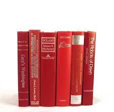 Bright Red Decorative Books Red Books Red By Thevintagedecorator 34 00 Book Decor Red Vintage Books Vintage Book Set