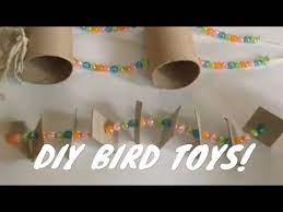 I've started making toys out of fleece lately, because fleece doesn't fray or produce long threads that they can ingest. Diy Bird Toys Youtube